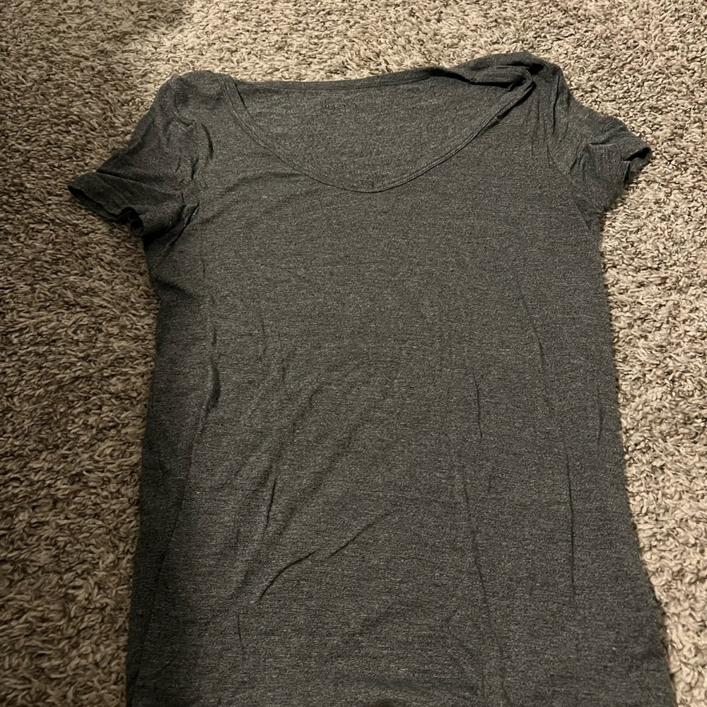 Gray V-Neck T-shirt